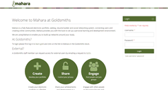 Desktop Screenshot of mahara.gold.ac.uk